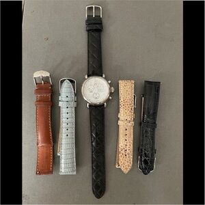 MICHELE WATCH WITH 5 INTERCHANGEABLE STRAPS